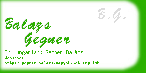 balazs gegner business card